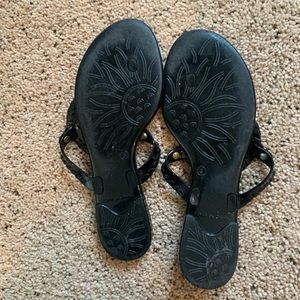 Jack Rogers Georgica jelly sandals black size 8